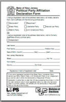 Political Party Affiliation Declaration Form 